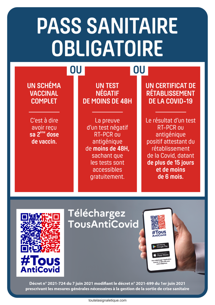 Pass Sanitaire et nouvelles consignes de visites⚠️ Résidence le Chasseur